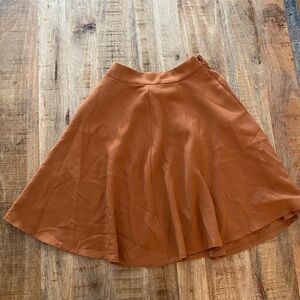 Mustard yellow brown girls A line flare skirt NEW made in Europe European